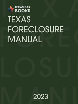 cover image of Texas foreclosure manual. 2023